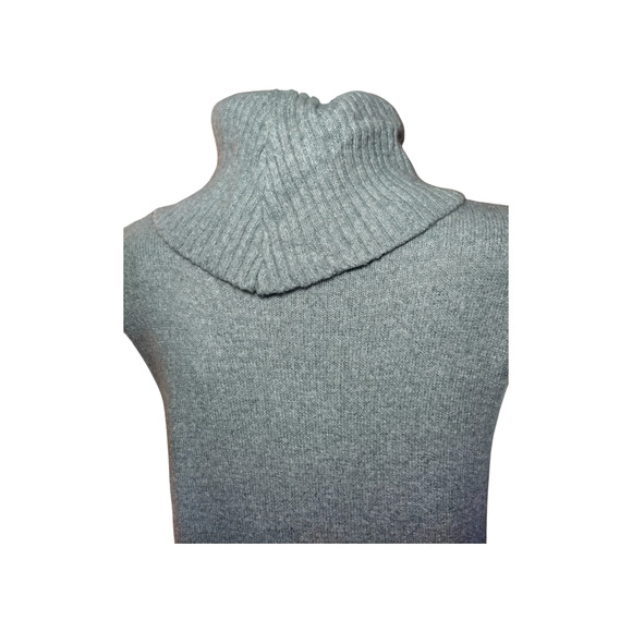 Fate Womens Sleeveless Turtleneck Cashmere Blend Sweater Dress Gray Large - Picture 16 of 16